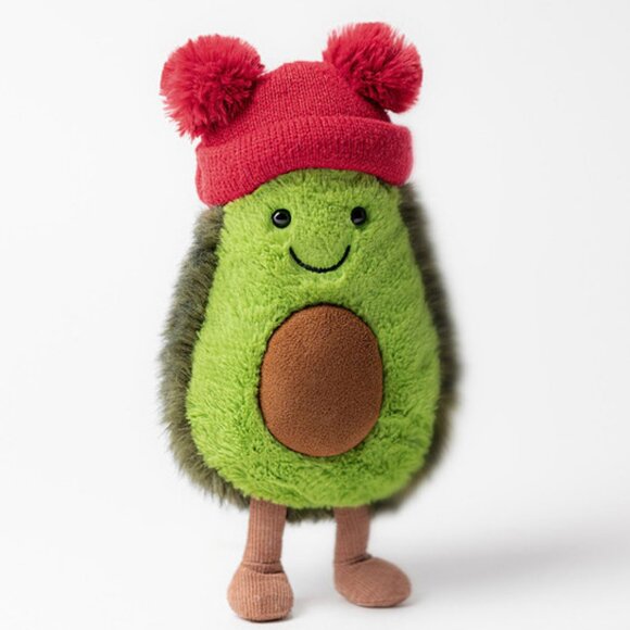 RETIRED Amuseables Bobble Avocado Jellycat Plush Winter Holiday NWT A6BA - Picture 1 of 6